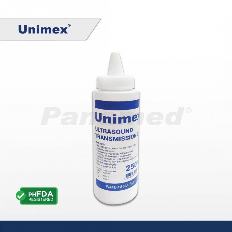 Unimex Ultrasound Transmission Gel Bottle (250 ml)